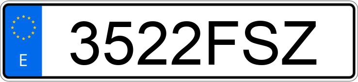 Numer rejestracyjny 3522FSZ posiada NISSAN ALMERA Numer rejestracyjny 3522FSZ posiada NISSAN ALMERA