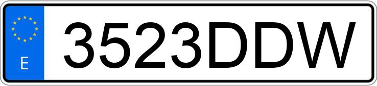 Numer rejestracyjny 3523DDW posiada DAEWOO NUBIRA