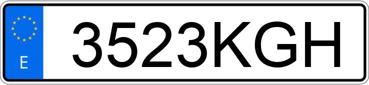 Numer rejestracyjny 3523KGH posiada RENAULT SCENIC