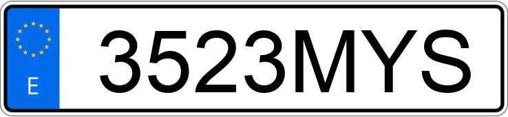 Numer rejestracyjny 3523MYS posiada MERCEDES VITO