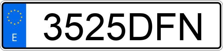 Numer rejestracyjny 3525DFN posiada PEUGEOT 206 Numer rejestracyjny 3525DFN posiada PEUGEOT 206