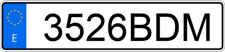 Numer rejestracyjny 3526BDM posiada TOYOTA COROLLA