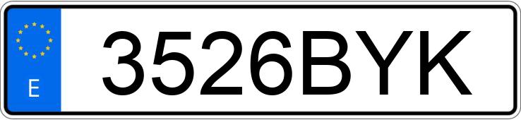 Numer rejestracyjny 3526BYK posiada HONDA PRELUDE