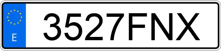 Numer rejestracyjny 3527FNX posiada TOYOTA COROLLA