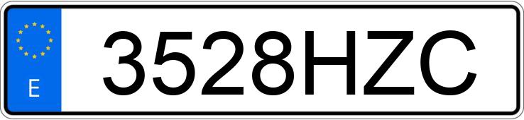 Numer rejestracyjny 3528HZC posiada SKODA SPACEBACK