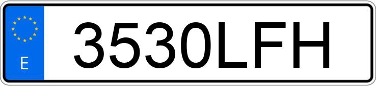 Numer rejestracyjny 3530LFH posiada TRIUMPH BONNEVILLE T100