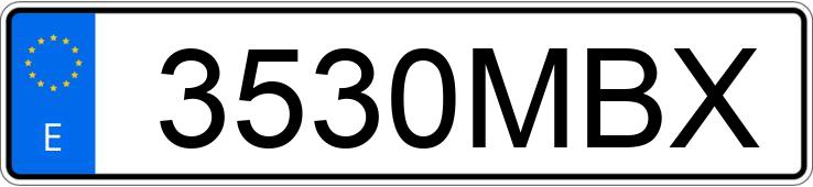 Numer rejestracyjny 3530MBX posiada MERCEDES SPRINTER