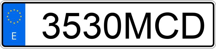 Numer rejestracyjny 3530MCD posiada TOYOTA YARIS