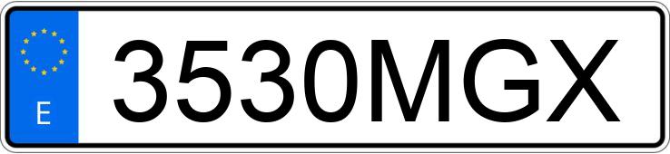 Numer rejestracyjny 3530MGX posiada VOLKSWAGEN GOLF