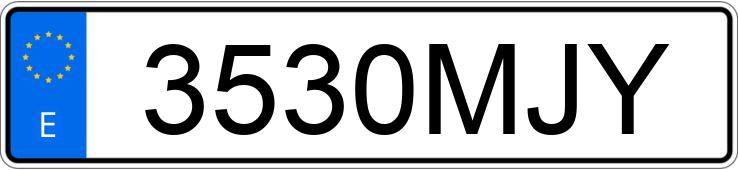 Numer rejestracyjny 3530MJY posiada MERCEDES VITO