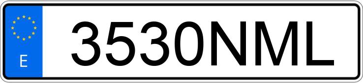 The registration number 3530NML has TOYOTA C-HR