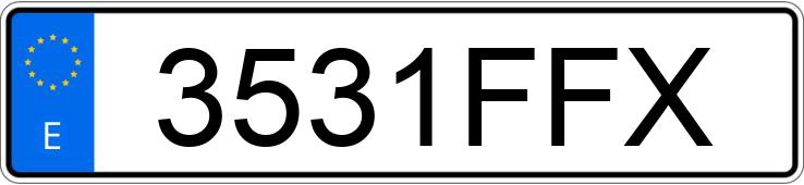 Numer rejestracyjny 3531FFX posiada AUDI A3