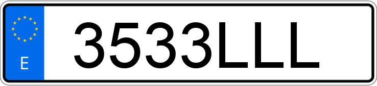 Numer rejestracyjny 3533LLL posiada VOLKSWAGEN PASSAT