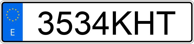 Numer rejestracyjny 3534KHT posiada MERCEDES C (205)