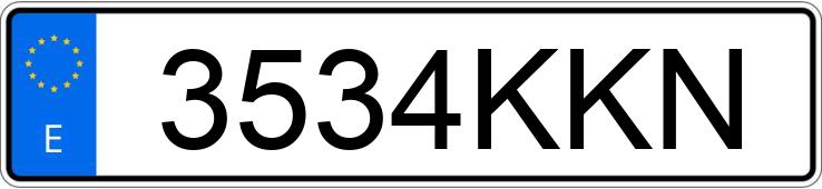 Numer rejestracyjny 3534KKN posiada RENAULT KANGOO