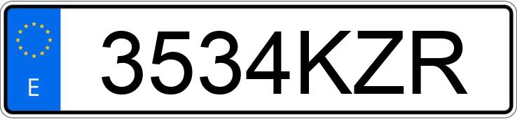 Numer rejestracyjny 3534KZR posiada AUSA C