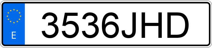 Numer rejestracyjny 3536JHD posiada AUDI A3 SPORTBACK