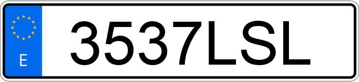 Registreringsnummeret 3537LSL har VOLKSWAGEN GOLF