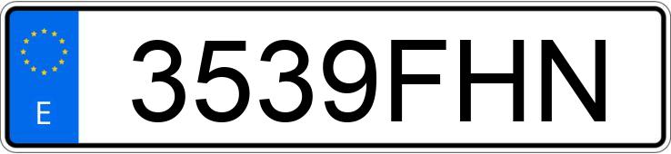 Numer rejestracyjny 3539FHN posiada CITROEN XSARA