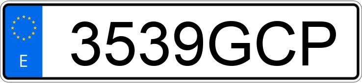 Numer rejestracyjny 3539GCP posiada PEUGEOT EXPERT