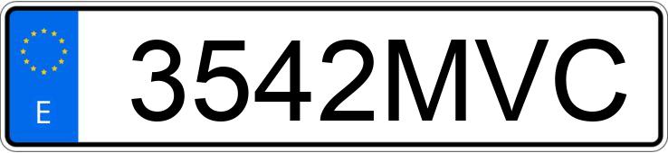 Numer rejestracyjny 3542MVC posiada LEXUS LBX