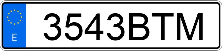 Numer rejestracyjny 3543BTM posiada CITROEN XSARA