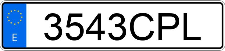 Numer rejestracyjny 3543CPL posiada OPEL VECTRA