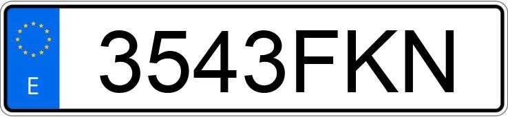 Numer rejestracyjny 3543FKN posiada CITROEN C4