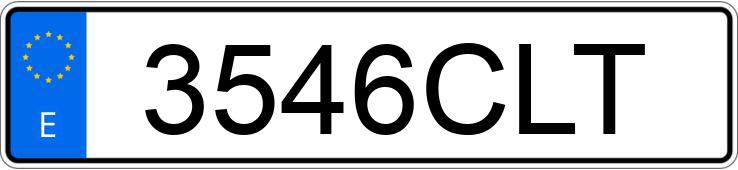 Numer rejestracyjny 3546CLT posiada VOLKSWAGEN PASSAT