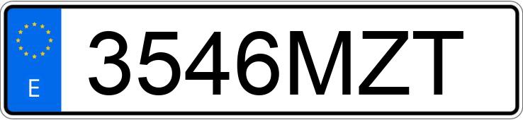 Numer rejestracyjny 3546MZT posiada TOYOTA COROLLA