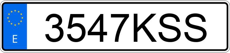 Numer rejestracyjny 3547KSS posiada BMW X3