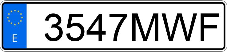 Numer rejestracyjny 3547MWF posiada CUPRA LEON Numer rejestracyjny 3547MWF posiada CUPRA LEON