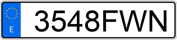 Numer rejestracyjny 3548FWN posiada VOLKSWAGEN GOLF PLUS
