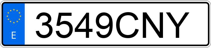 Numer rejestracyjny 3549CNY posiada MITSUBISHI PAJERO