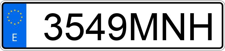 Numer rejestracyjny 3549MNH posiada BMW SERIE 1