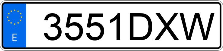 Numer rejestracyjny 3551DXW posiada SEAT IBIZA