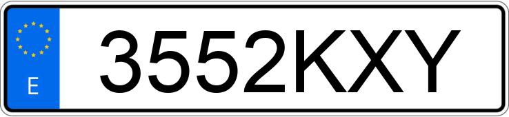 Numer rejestracyjny 3552KXY posiada AUDI A5