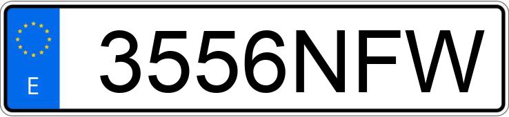 Numer rejestracyjny 3556NFW posiada PORSCHE CAYENNE