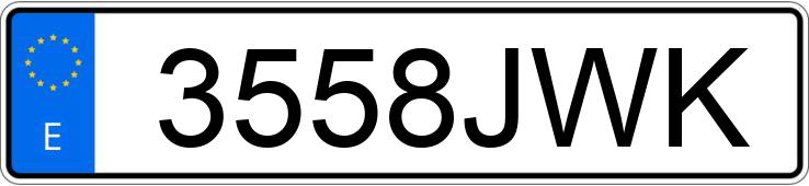 Numer rejestracyjny 3558JWK posiada FORD CUSTOM