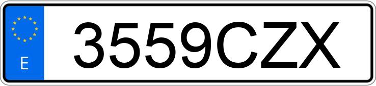 Numer rejestracyjny 3559CZX posiada MERCEDES C (203)