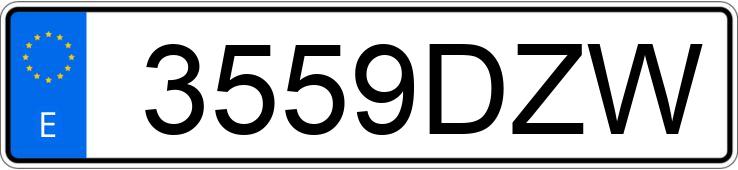 Numer rejestracyjny 3559DZW posiada PEUGEOT 206 Numer rejestracyjny 3559DZW posiada PEUGEOT 206