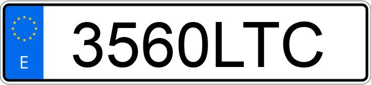 Numer rejestracyjny 3560LTC posiada BMW K 1600 GT