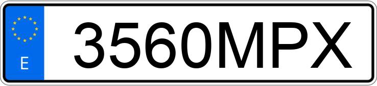Numer rejestracyjny 3560MPX posiada PEUGEOT 308