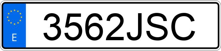 Numer rejestracyjny 3562JSC posiada AUDI A5