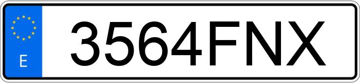 Numer rejestracyjny 3564FNX posiada AUDI S3
