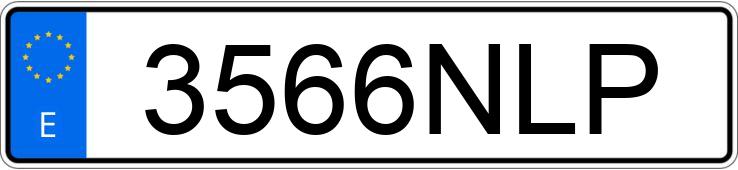 Numer rejestracyjny 3566NLP posiada TESLA MODEL Y