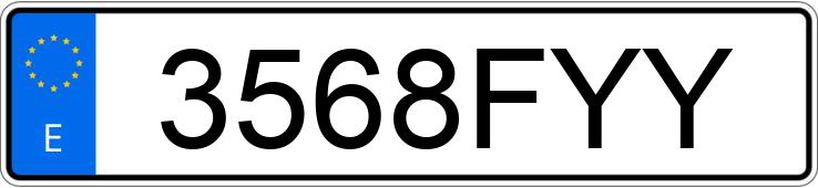 Numer rejestracyjny 3568FYY posiada FIAT PUNTO