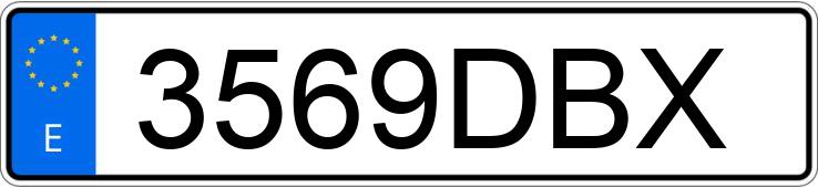 Numer rejestracyjny 3569DBX posiada PEUGEOT EXPERT