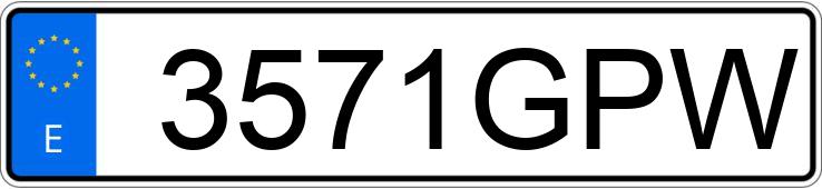 Numer rejestracyjny 3571GPW posiada VOLKSWAGEN GOLF Numer rejestracyjny 3571GPW posiada VOLKSWAGEN GOLF