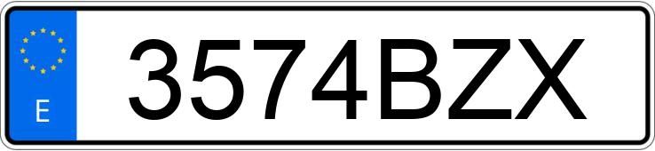 Numer rejestracyjny 3574BZX posiada VOLVO FH12